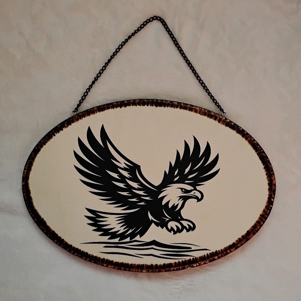 Black and Cream Eagle Wall Art Decor